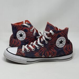 Converse All Star Chuck Taylor High Sneakers Mens 11 Coral Blue Tie Dye Shoes